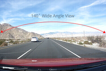 140˚ Wide Angle View