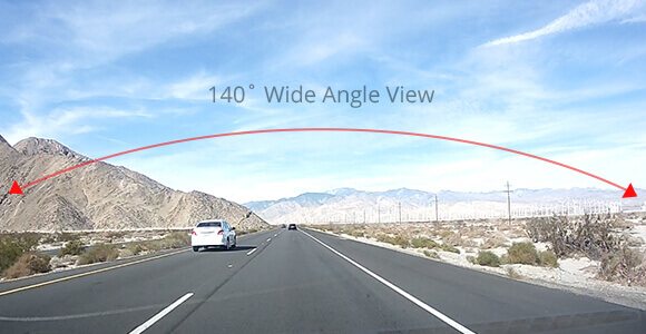 140˚ Wide Angle View